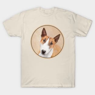 Miniature Bull Terrier Painting - Cute Original Dog Art T-Shirt